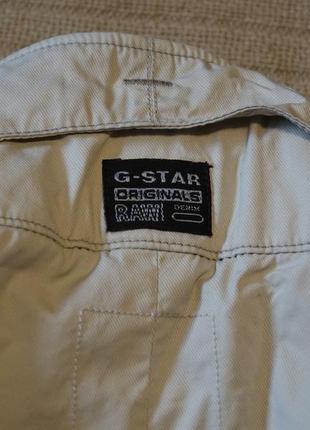 Классная фирменная короткая х/б куртка цвета слоновой кости g-star raw голландия m.9 фото