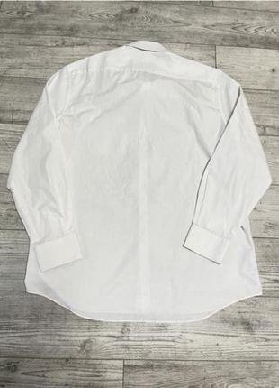 Рубашка мужская белая длинный рукав р 50-52 бренд "marks&spencer"4 фото