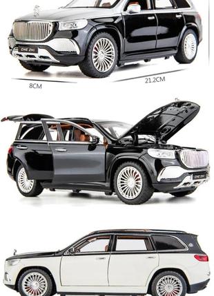 Модель mercedes maybach gls gl s600 премиум класса 1:24 со звуком и светом5 фото