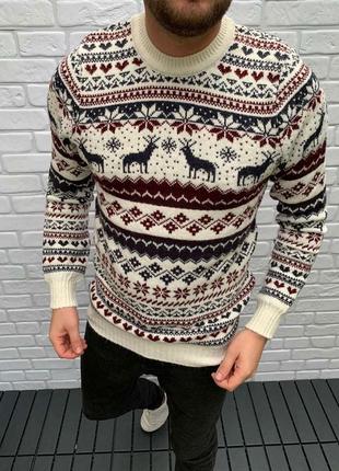 Светр новорічний з оленями