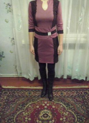 Тепла нарядна сукня на холодну осінь та зиму1 фото