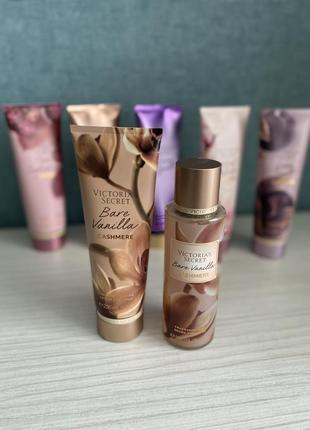 Набор парфюмированный спрей и лосьон для тела victoria’s secret bare vanilla cashmere. mist lotion. косметика мист, лосьон виктория сикрет1 фото