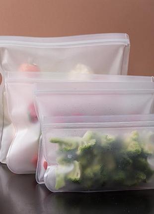 Набір багаторазових пакетів для зберігання в холодильнику 11863 4 шт5 фото