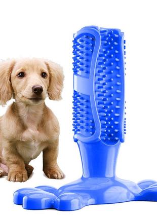 Игрушка для для чистки зубов для собак 11501 12.6х9х4 см синяя1 фото