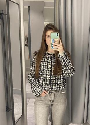 Твидовый жакет h&m