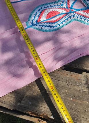 Туника для пляжа, туника с плетением крючком, летняя туника8 фото