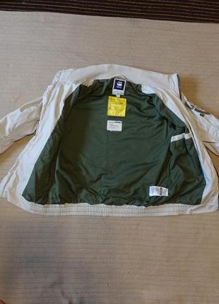 Классная фирменная короткая х/б куртка цвета слоновой кости g-star raw голландия m.6 фото