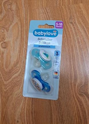 Новые соски пустышки для малыша babylove 5-18мес.1 фото