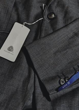 Брендовые стильный пиджак с карманами angelo litrico by c&a slim fit этикетка5 фото