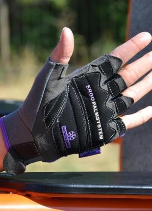 Рукавички для фітнесу power system ps-2570 woman’s power жіночі purple m4 фото