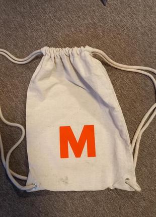 Migros beutel/ stoffbag новый шоппер рюкзак. унисекс.  zara cos3 фото