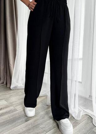 Чорні штани брюки креп-жатка