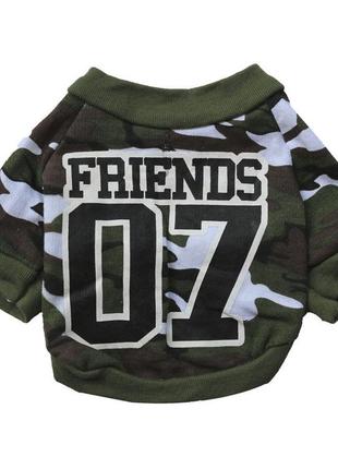 Футболка для котов и кошек pet style "тактика" зеленая s