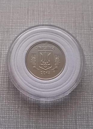 Монета 2 копейки 2015 украина, unc в капсуле