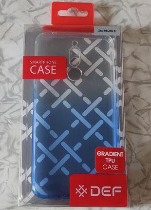 Чохол def xiaomi redmi 8 gradient tpu blue