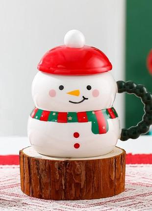 Кружка с крышкой новогодняя merry christmas 1 13685 400 мл