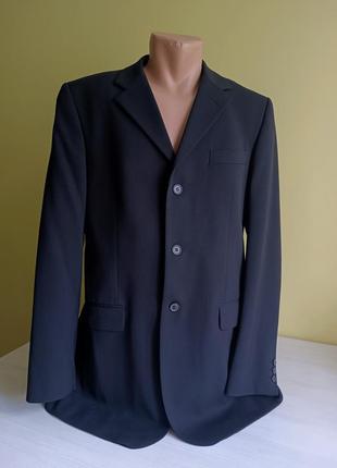 Мужской классический пиджак / черный пиджак / блейзер jonathan adams1 фото