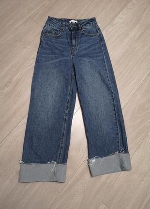 Стильные джинсы h&amp;m, фирменные джинсы, широкие джинсы, широкие брюки, джинсы zara3 фото