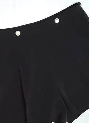 🎁1+1=3 фирменные новые черные свободные шорты высокая посадка h&amp;m, размер 48 - 504 фото