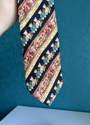 Шелковый галстук altea milano с мишками