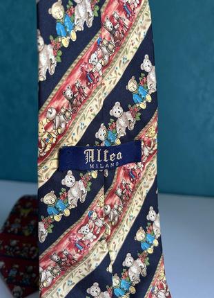 Шовкова краватка altea milano з ведмедиками3 фото