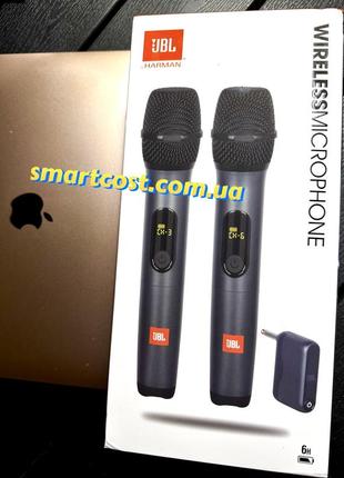 2шт безпровідний мікрофон вокальний jbl partybox wireless microphone set (jblwirelessmic)