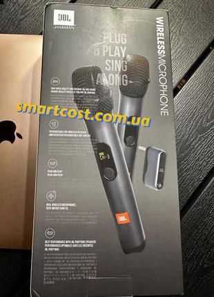 2шт безпровідний мікрофон вокальний jbl partybox wireless microphone set (jblwirelessmic)2 фото