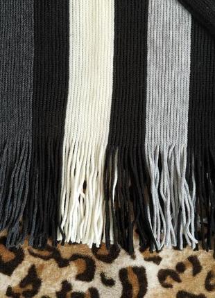 Теплый вязаный мужской шарф2 фото