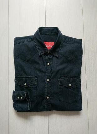 Джинсова сорочка на довгий рукав topman