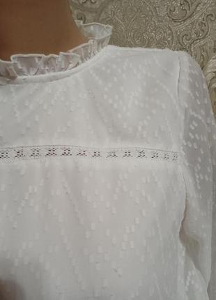 Блуза белая женская размер s,xs,m.1 фото