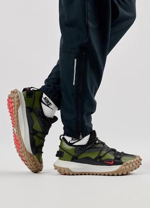 Мужские кроссовки в стиле nike acg mountain fly low найк / демисезонные / весенние, летние, осенние / текстиль / черные, белые, серые, хаки