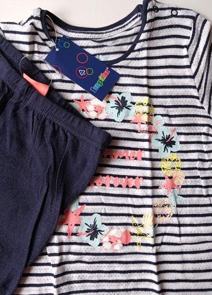 1-2 р літня піжама для дівчинки домашній одяг футболка бавовна шорти трикотажні дом відпочинок пляж4 фото