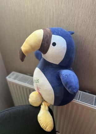 М'яка іграшка подушка ковдра пелікан синій мягкая игрушка одеяло пеликан joytoy