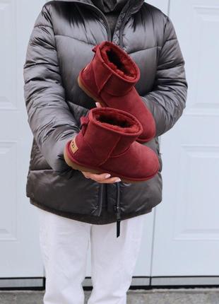 Женские красные угги ugg mini cherry4 фото