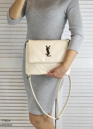 Женская стильная и качественная сумка из эко кожи белая2 фото