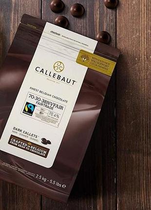 Бельгійський чорний шоколад 70 % barry callebaut 2,5 кг2 фото