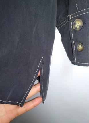 Стильная джинсовая рубашка трендовые пуговицы 100% лиоцелл3 фото