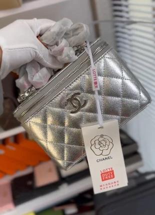 Сумка в стиле chanel vanity металлик