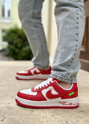 Nike air force lv by virgil abloh red1 фото