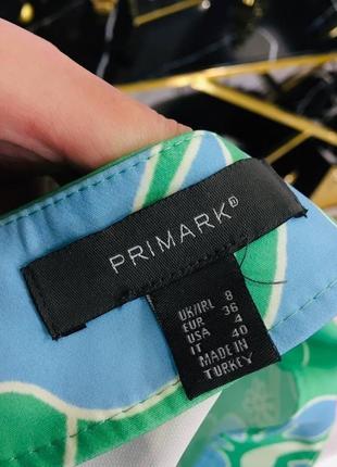 Юбка трапеция с тропическим принтом primark s6 фото