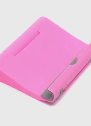 Складна підставка для телефону. рожевий колір4 фото