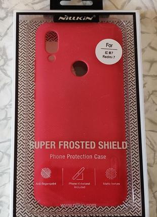 Чехол nillkin xiaomi redmi 7 super frosted red