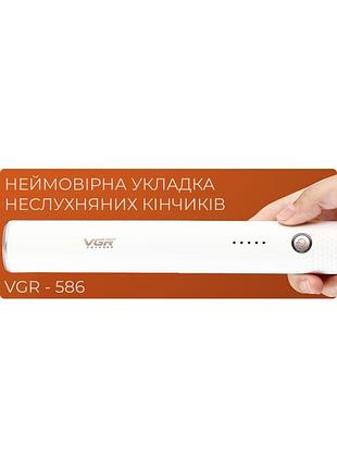 Стайлер гребінець для вирівнювання волосся термощітка для укладання з функцією іонізації vgr v-5864 фото