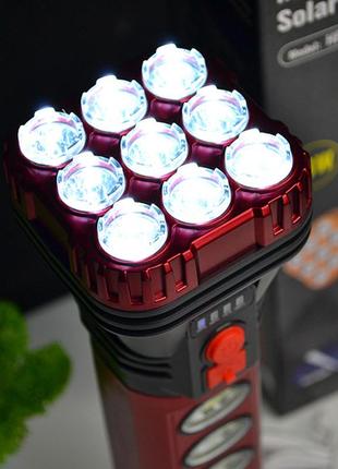 Ліхтар акумуляторний 9 led. ручний прожектор hurry bolt.2 фото