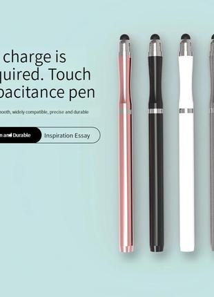 Універсальний ємнісний стілус - ручка 2 в 1 touch pen золото для телефону сенсорного екрана6 фото