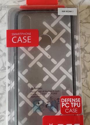 Чохол def xiaomi redmi 7 defense pc tpu case black1 фото