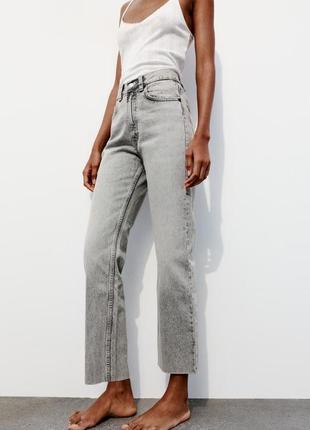 Zara, прямые джинсы с высокой посадкой, promotion
