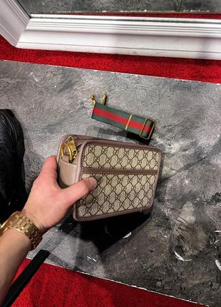 Сумка чоловіча через плече gucci натуральна шкіра, класична щоденне сумка.2 фото