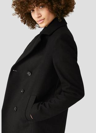 Брендові стильне темно-синє пальто з кишенями outerwear by c&amp;a батал етикетка4 фото