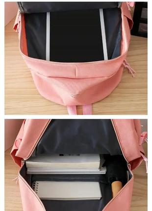 Стильний набір jingpin 5в1 для підлітка. рюкзак, сумка, міні сумка, пенал, мішечок.6 фото